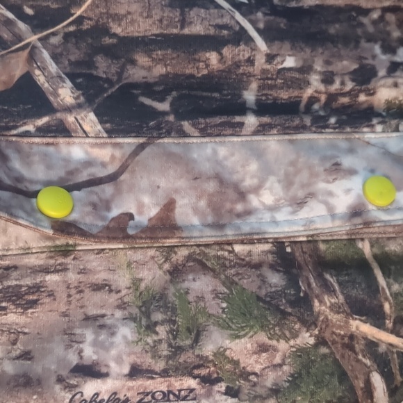 CABELA'S* dry fit camo jacket lined 6pckt zip/snap front dbl placket visor hood - Picture 9 of 16